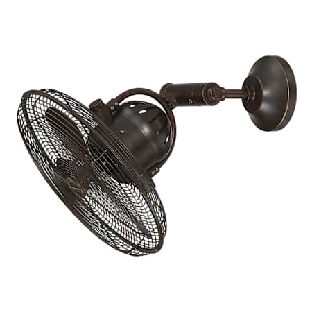 Craftmade Bellows IV 14" 3 Blade Wall Mounted Oscillating Fan Aged Bronze Textured