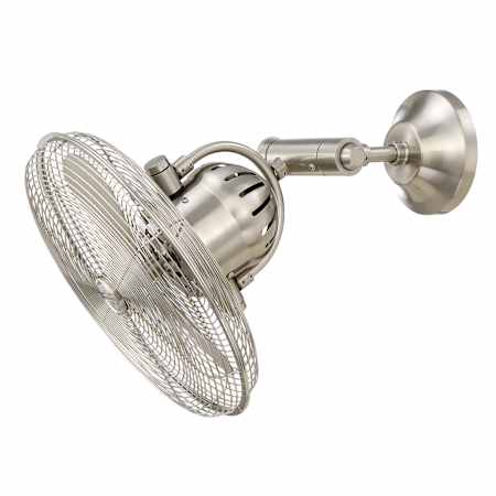 Craftmade Bellows IV 14" 3 Blade Wall Mounted Oscillating Fan Brushed Polished Nickel