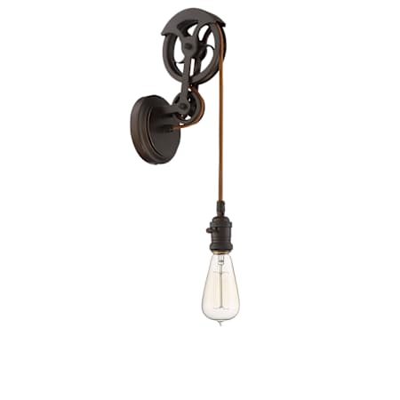 Craftmade Pulley 12" Tall Wall Sconce Aged Bronze Brushed