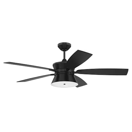 Craftmade Dominick 52" 5 Blade Indoor Smart LED Ceiling Fan Flat Black