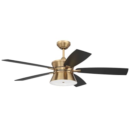 Craftmade Dominick 52" 5 Blade Indoor LED Ceiling Fan Satin Brass