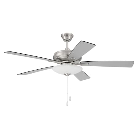 Craftmade Eos 52" 5 Blade Indoor LED Ceiling Fan Brushed Nickel / Greywood