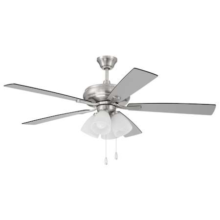 Craftmade Eos 52" 5 Blade Indoor LED Ceiling Fan Brushed Nickel / Greywood