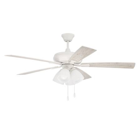 Craftmade Eos 52" 5 Blade Indoor LED Ceiling Fan White / Washed Oak
