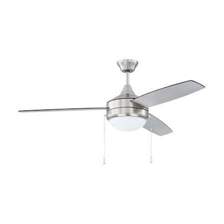 Craftmade Phaze 3 52" 3 Blade Indoor LED Ceiling Fan Brushed Polished Nickel / Greywood