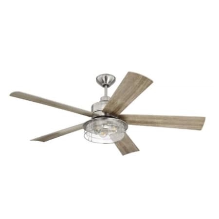 Craftmade 56 Inch Garrick Indoor Ceiling Fan & Light Kit Brushed Polished Nickel