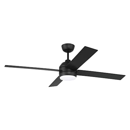 Craftmade Kelsey 52" 4 Blade Indoor LED Ceiling Fan Flat Black