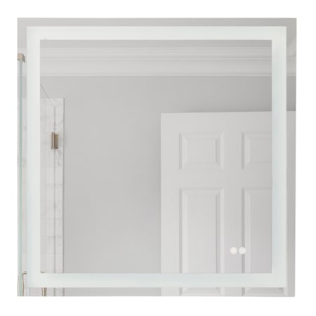 Craftmade 30" Square Flat Frameless Wall Mounted Bathroom Mirror with LED Lighting White