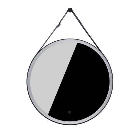 Craftmade 32" W x 30" H Modern Circular Framed Bathroom Wall Mirror with LED Lighting Flat Black