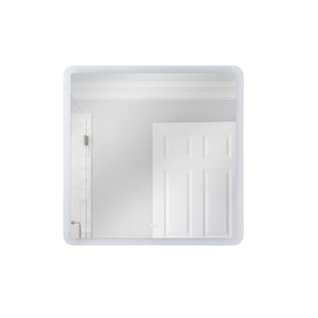 Craftmade LED Mirror 36" Square Flat Framed Wall Mounted Bathroom Mirror with LED Lighting White