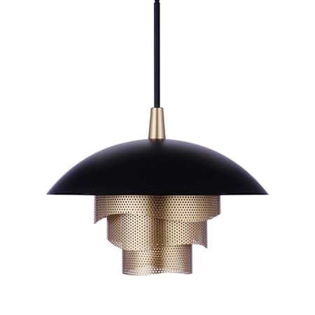 Craftmade Sculptural Statement Pendants 19" Wide LED Pendant Flat Black / Matte Gold