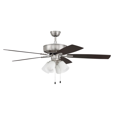 Craftmade Pro Plus 52" 5 Blade LED Indoor Ceiling Fan - 750 Lumens Brushed Polished Nickel / Driftwood / Grey Walnut