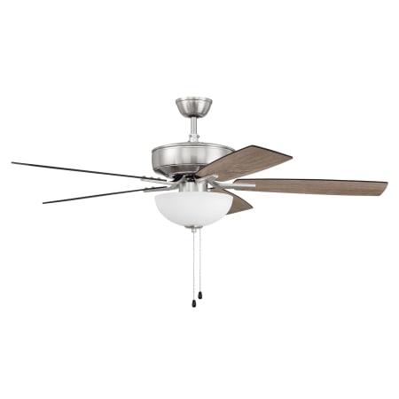 Craftmade Pro Plus 52" 5 Blade Indoor LED Ceiling Fan Brushed Polished Nickel / Driftwood / Grey Walnut