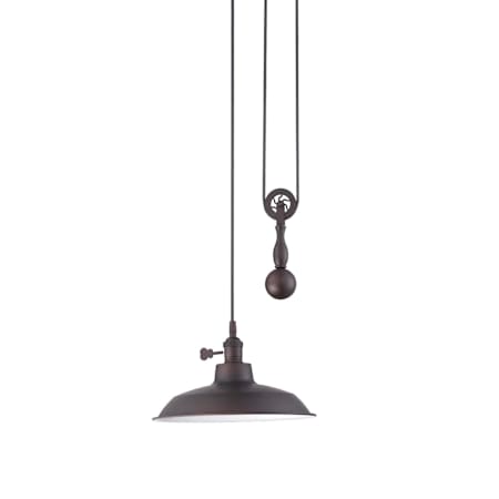 Craftmade Pulley 12" Wide Pendant Aged Bronze