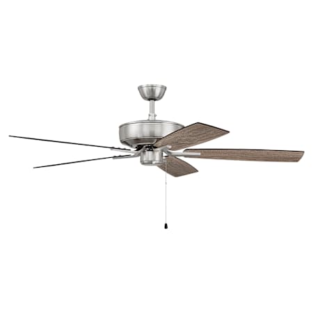 Craftmade Pro Plus 52" 5 Blade Indoor Ceiling Fan Brushed Polished Nickel / Driftwood / Grey Walnut