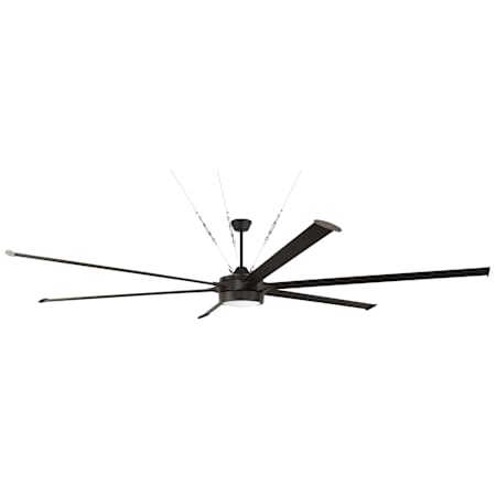 Craftmade Prost 120" 6 Blade Indoor Smart LED Ceiling Fan Espresso