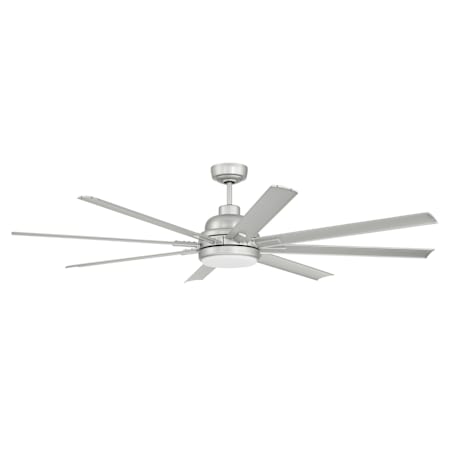 Craftmade Rush 65" 8 Blade Indoor / Outdoor Smart LED Ceiling Fan Painted Nickel