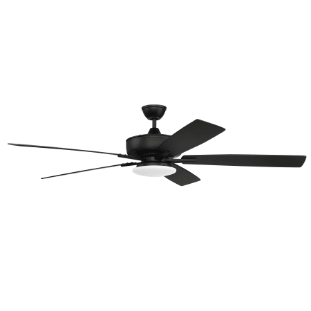 Craftmade Super Pro 60" 5 Blade LED Indoor Ceiling Fan with Wall Control Flat Black / Greywood
