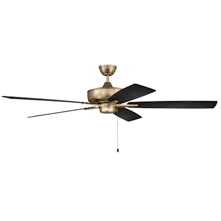 Craftmade Super Pro 60" 5 Blade Indoor Ceiling Fan Satin Brass / Black Walnut / Flat Black