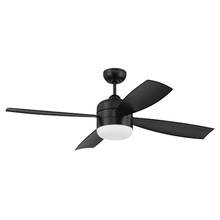 Craftmade Sebastion 52" 4 Blade Indoor / Outdoor Smart LED Ceiling Fan Flat Black