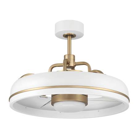 Craftmade Taylor 20" Wide LED 3 Blade Fandelier White / Satin Brass