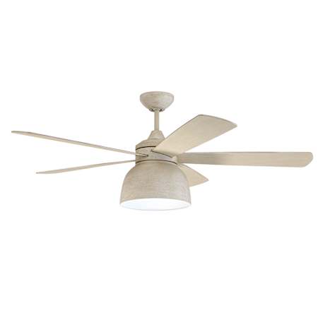 Craftmade Ventura 52" 5 Blade Indoor LED Ceiling Fan Cottage White