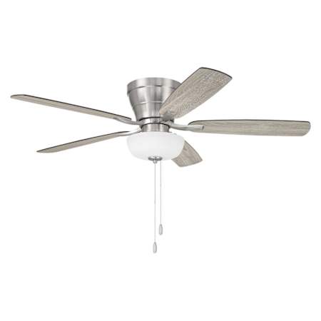 Craftmade Wheeler 52" 5 Blade Indoor LED Ceiling Fan Brushed Polished Nickel