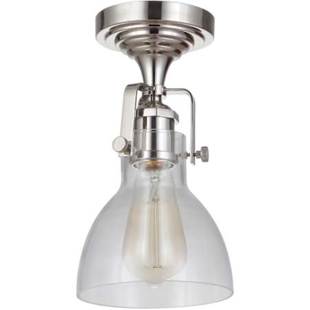 Craftmade State House 6" Wide Semi-Flush Ceiling Fixture Polished Nickel