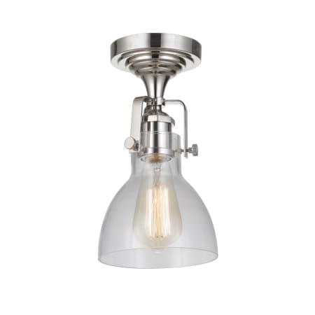 Craftmade State House 6" Wide Semi-Flush Ceiling Fixture Polished Nickel