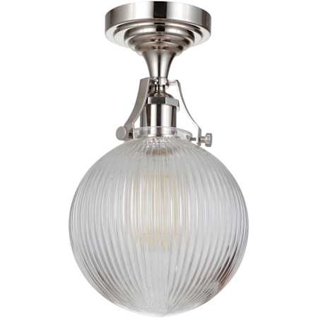 Craftmade State House 8" Wide Semi-Flush Globe Ceiling Fixture Polished Nickel