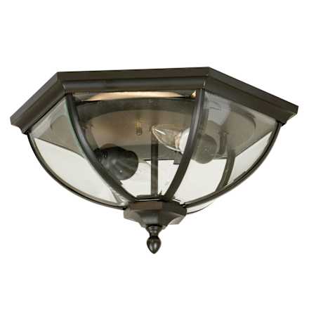 Craftmade Britannia 2 Light 15" Wide Flush Mount Bowl Outdoor Outdoor Ceiling Fixture Oiled Bronze