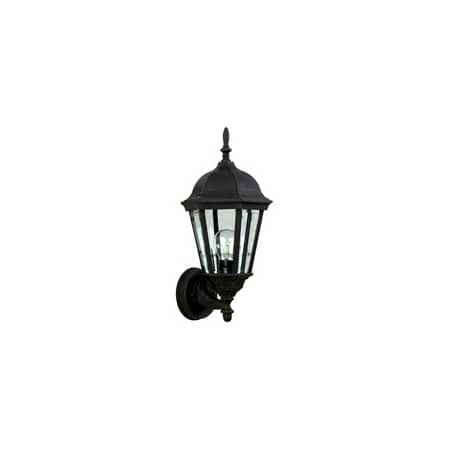 Craftmade Straight Glass 17" Tall Outdoor Wall Sconce Matte Black