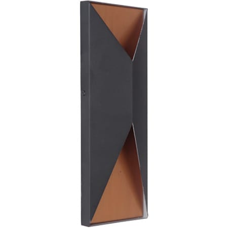 Craftmade Peak 14" Tall LED Outdoor Wall Sconce Matte Black / Satin Brass