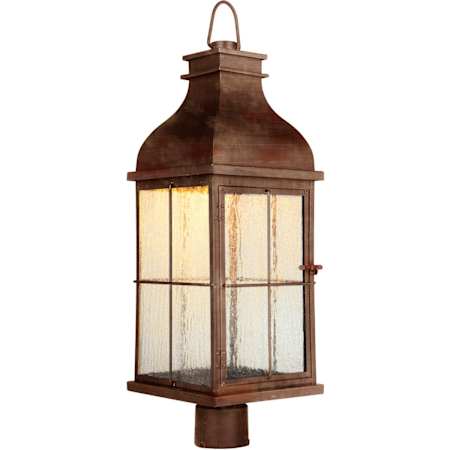 Craftmade Vincent 27" Tall LED Post Light Weathered Copper