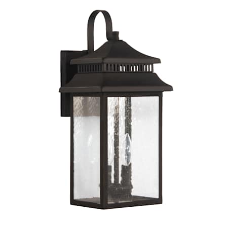 Craftmade Crossbend 2 Light 19" Tall Outdoor Wall Sconce Dark Bronze Gilded