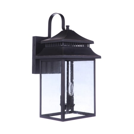 Craftmade Crossbend 3 Light 21" Tall Outdoor Wall Sconce with Seedy Glass Shade Dark Bronze Gilded