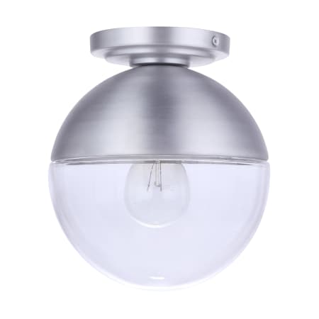 Craftmade Evie 8" Wide Outdoor Flush Mount Globe Ceiling Fixture Satin Aluminum