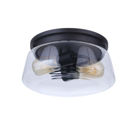 Craftmade Laclede 2 Light 12" Wide Outdoor Flush Mount Ceiling Fixture Midnight