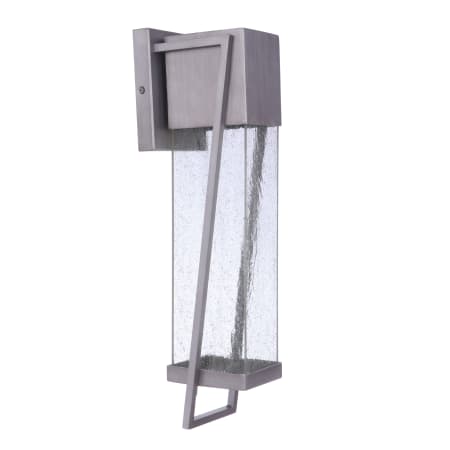 Craftmade Bryce 20" Tall LED Outdoor Wall Sconce with Water Glass Shade Brushed Titanium