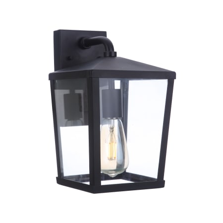 Craftmade Olsen 12" Tall Outdoor Wall Sconce with Clear Glass Shad Midnight