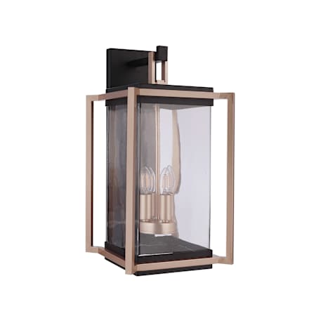 Craftmade Metalwork 4 Light 22" Tall Outdoor Wall Sconce Midnight / Satin Brass