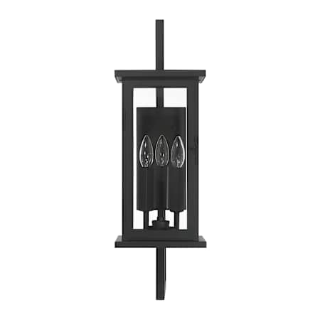 Craftmade Jordan 3 Light 25" Tall Outdoor Wall Sconce Textured Black