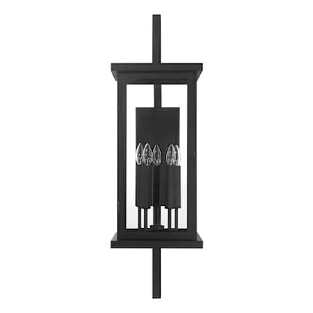 Craftmade Jordan 5 Light 38" Tall Outdoor Wall Sconce Textured Black