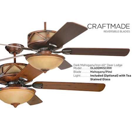 Included Reversible Mahogany / Pine Blades