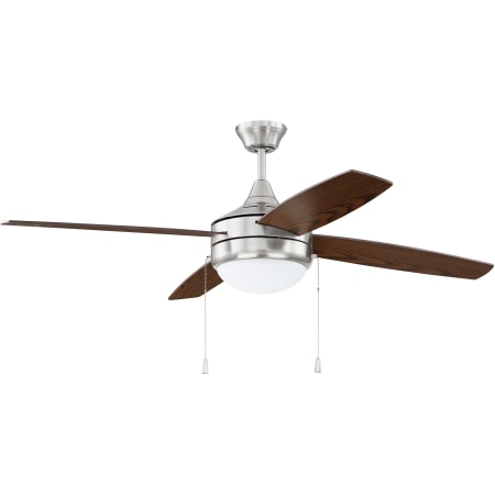 Craftmade Phaze 4 52" 4 Blade LED Indoor Ceiling Fan Brushed Polished Nickel / Dark Wood