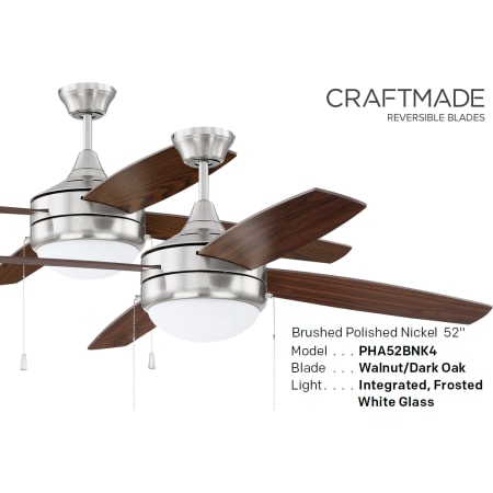 Brushed Polished Nickel with Reversible Walnut / Dark Oak Blades