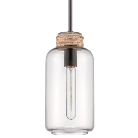 Craftmade 1 Light Mini Pendant with Clear Shade - 6 Inches Wide Espresso
