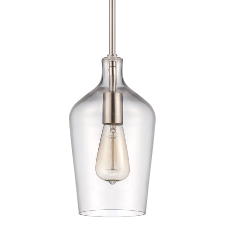 Craftmade 1 Light Mini Pendant - 6 Inches Wide Brushed Nickel