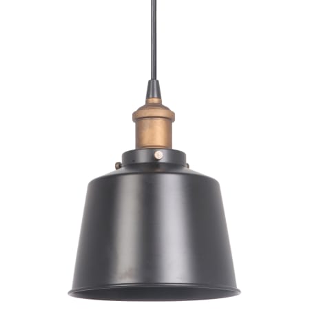 Craftmade Single Light 7" Wide Mini Pendant with Gold Twilight Metal Shade Matte Black / Patina Aged Brass