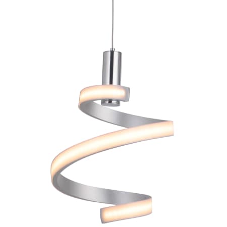 Craftmade Single Light 7-1/2" Wide Integrated LED Mini Pendant Matte Silver / Chrome